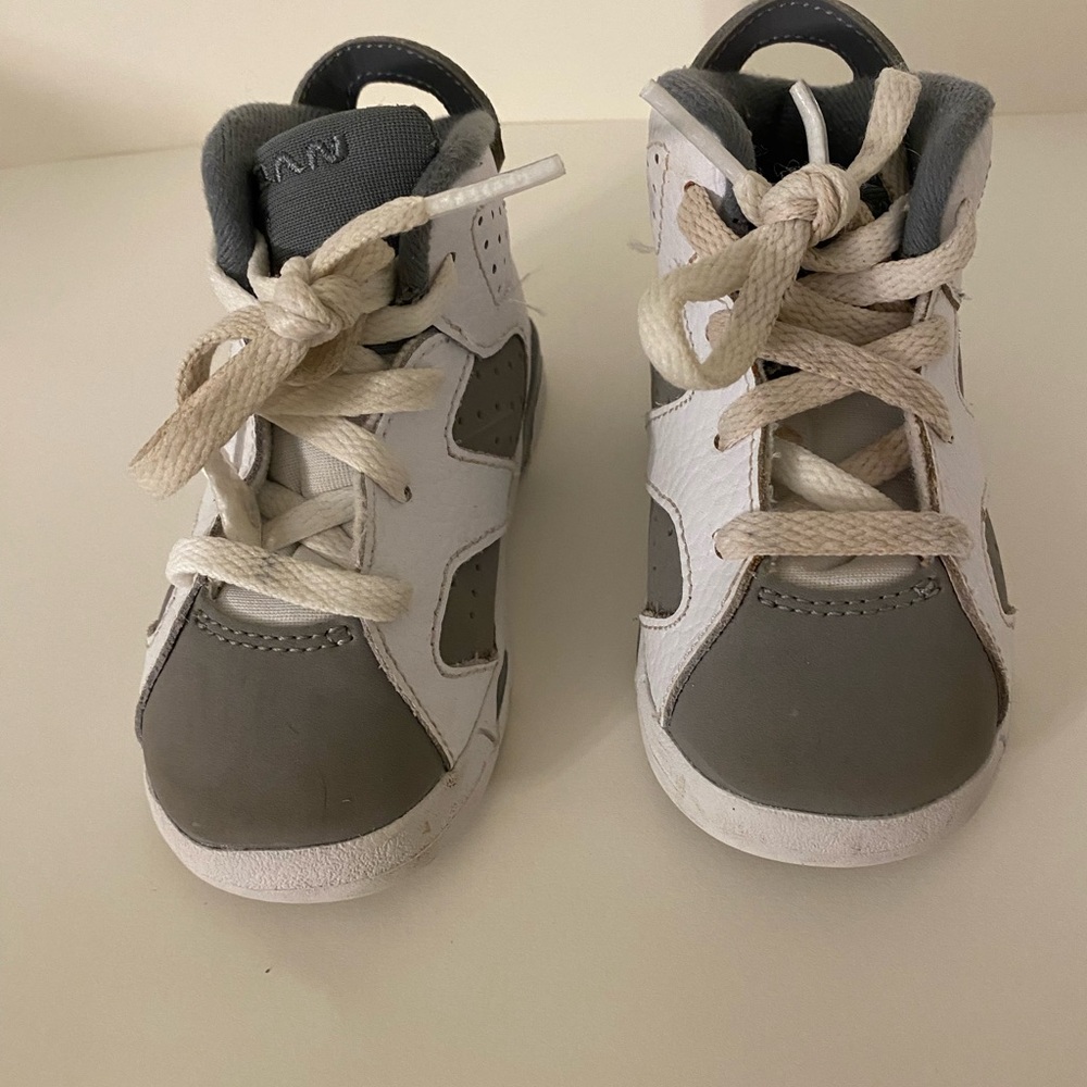 Kids White and Gray Sneakers